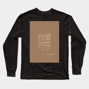 Edith Piaf - Edith Piaf - The hymn to love - Lyrics - Long Sleeve T-Shirt